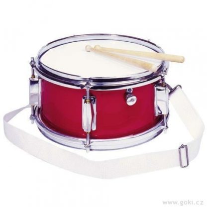 Kovový bubínek červený, snare, 28 cm (Goki)