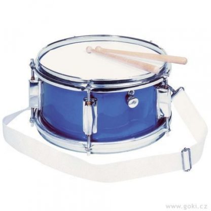 Kovový bubínek modrý, snare, 28 cm (Goki)