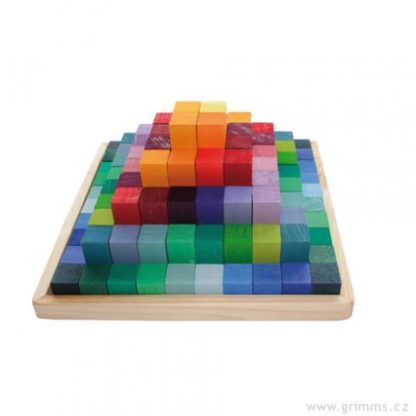 Stavebnice poschoďová pyramida malá, 100 dílů (Grimm's)