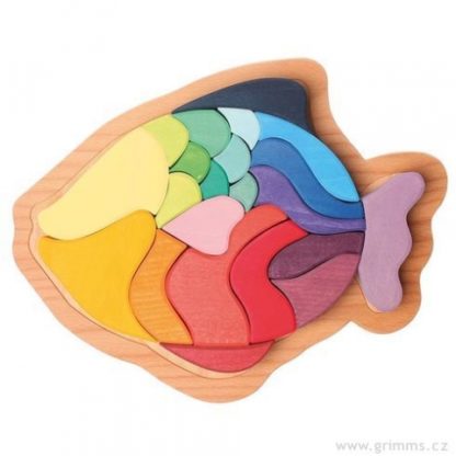 Zvířecí puzzle ryba, 22 díly (Grimm's)