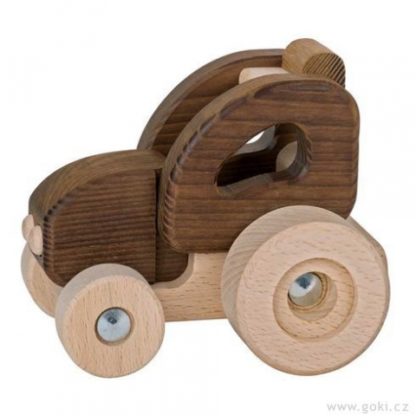 Dřevěný traktor, přírodní dřevo (Goki)