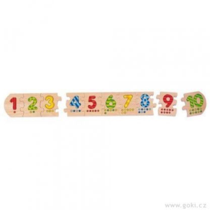 Dřevěné puzzle – Čísla 1 – 10