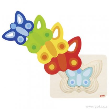 Vícevrstvé puzzle – Motýlek (Goki)