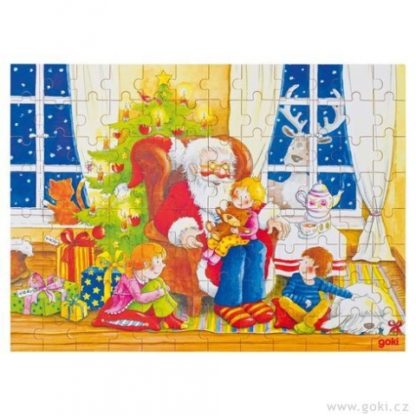 Dřevěné puzzle – Štědrý den, 96 dílů (Goki)