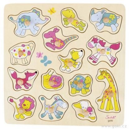 Přátelé Susibelle – vkládací dřevěné puzzle, 14 dí
