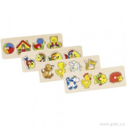 Puzzle s dřevěnými úchytkami  (Goki)