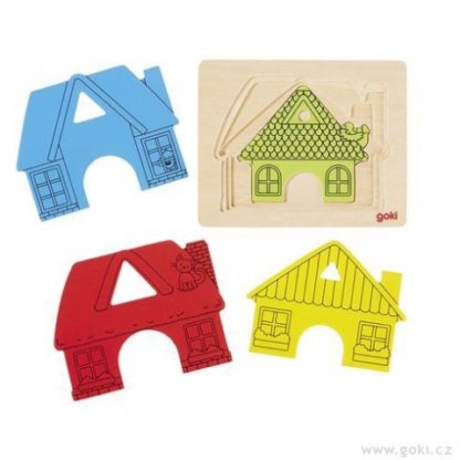 Vícevrstvé puzzle domeček