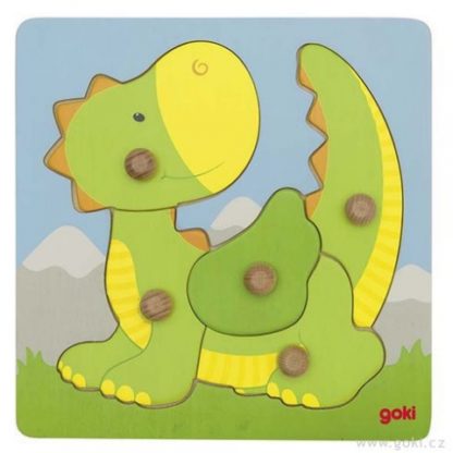 Dráček – puzzle s úchytkami pro nejmenší, 5 dílů (Goki)