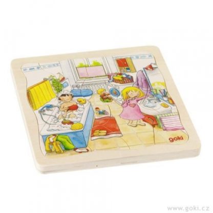 Můj den – vrstvené puzzle ze dřeva