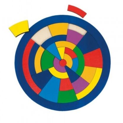 Kulaté puzzle na desce – Barvy (Goki)