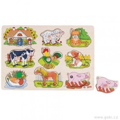 Puzzle se zvukem – Domácí zvířátka (Goki)