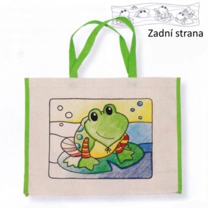 Žabka – taška k vymalování, bavlna (Goki)