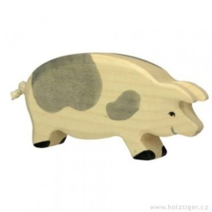 Prasnice strakatá – dřevěné zvířátko (Holztiger)