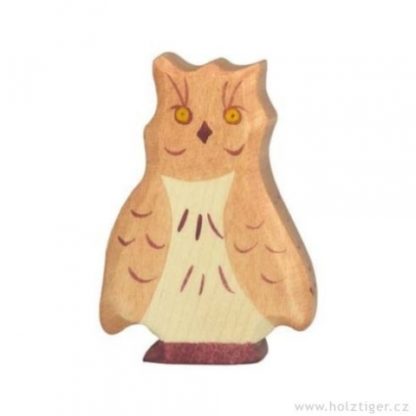 Sova hnědá – lesní dřevěné zvířátko (Holztiger)