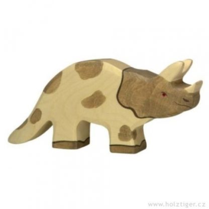 Triceratops – dřevěná vyřezávaná hračka