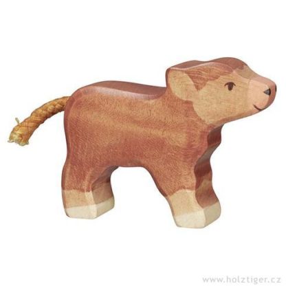 Skotské náhorní telátko – zvířátko ze dřeva (Holztiger)