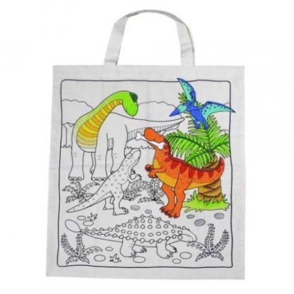 Bavlněná taška k vymalování – Dinosauři (Goki)