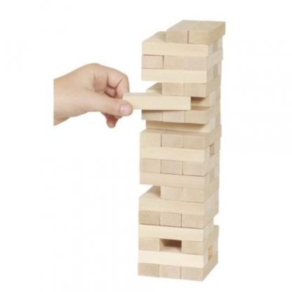 Dřevěná věž Jenga natur (Goki)