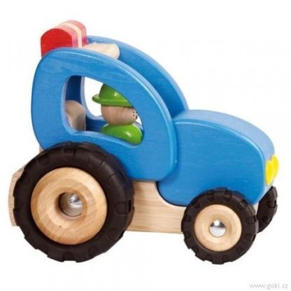 Dřevěné auto traktor (Goki)