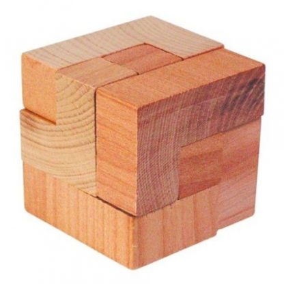 Dřevěný hlavolam – Kostka 3D