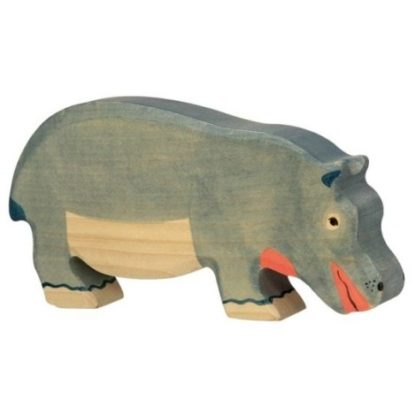 Hroch krmící se – zvíře ze dřeva (Holztiger)