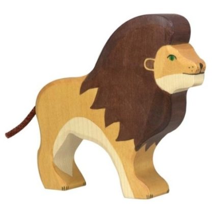 Lev – dřevěné zvíře (Holztiger)