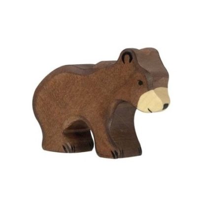 Medvěd hnědý, malý – dřevěné zvíře (Holztiger)