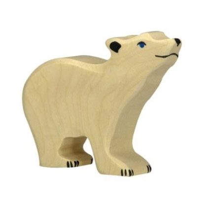 Medvěd lední malý se zvednutou hlavou (Holztiger)