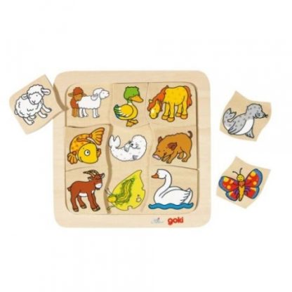 Dřevěné puzzle – Kdo ke komu patří?
