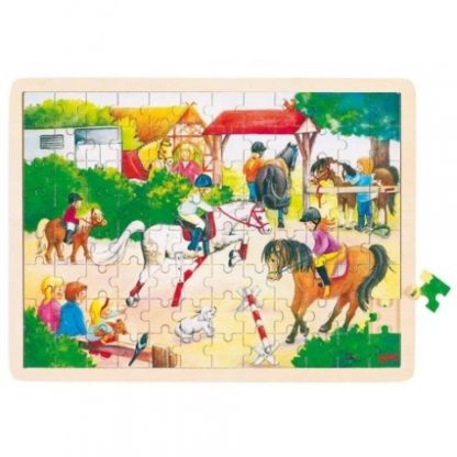 Puzzle na desce – Jezdecké závody