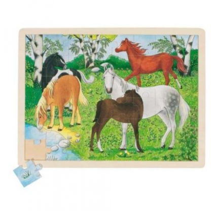 Puzzle na desce – Koně