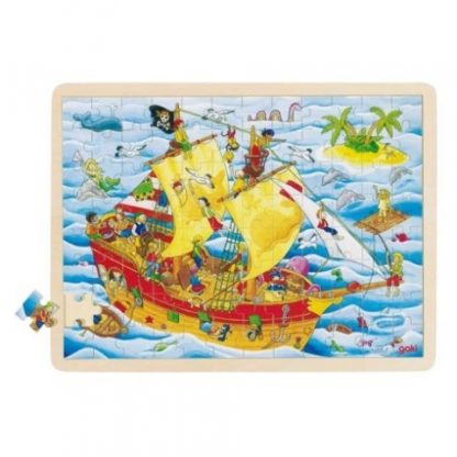 Puzzle na desce – Pirátská loď