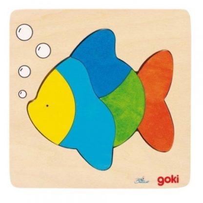 Dřevěné puzzle na desce – Ryba