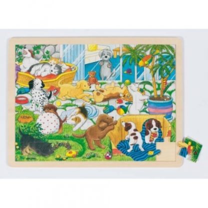 Puzzle na desce – Škola pro štěňata