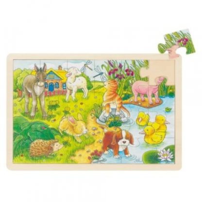 Puzzle na desce – Zvířátka