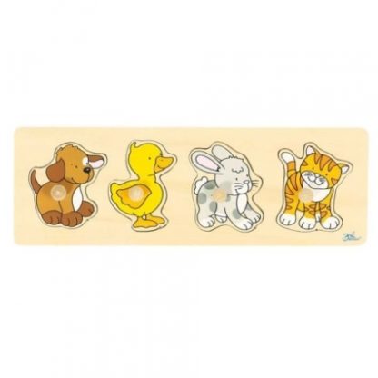 Puzzle s dřevěnými úchytkami – Zvířátka II