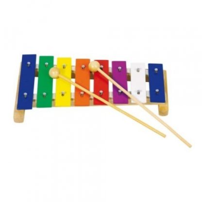 Xylofon barevný, 8 tónů, 27 cm