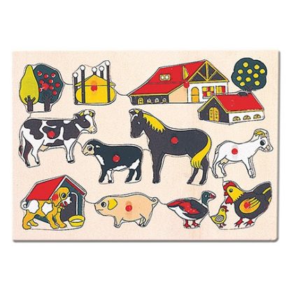 Puzzle-domácí zvířata u statku