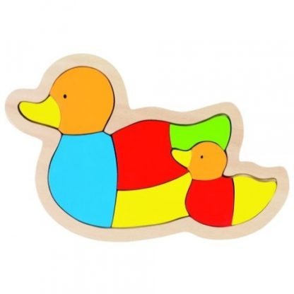 Dřevěné puzzle v rámečku – Kačenky