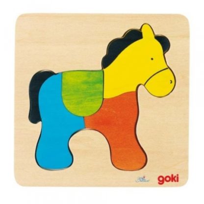 Dřevěné puzzle na desce – Kůň