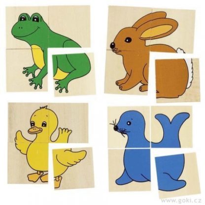 Puzzle a paměťová hra rybka, kačenka – 24 díly