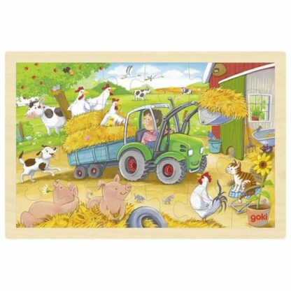 Puzzle traktor, 24 díly (Goki)