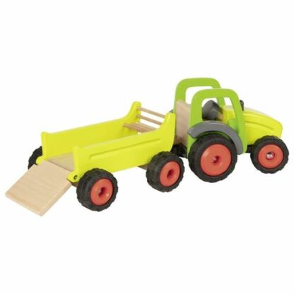 Zelený traktor s vlečkou, 45 cm (Goki) - Image 2