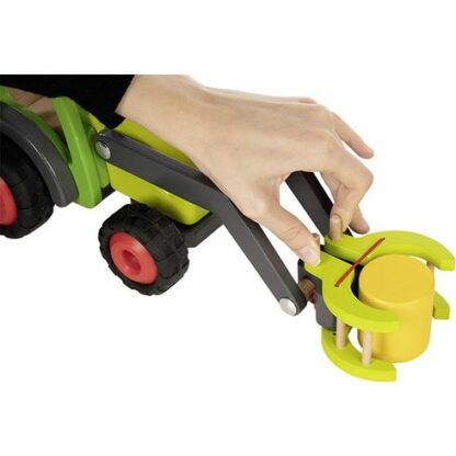 Traktor s čelním nakladačem a vlečkou sena, 55 cm (Goki) - Image 5