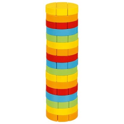 Dovednostní balanční věž Jenga – kulatá, 51 dílů (Goki)