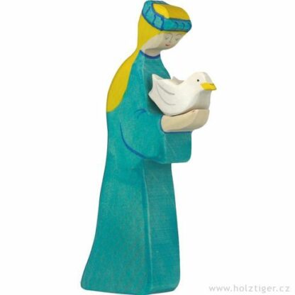 Noemova žena – ručně malovaná figurka ze dřeva (Holztiger)