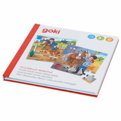 Magnetická knížka puzzle – Koňská farma, 40 dílů (Goki)