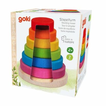 Skládací věž duhová, 7 dílů (Goki) - Novinka - Image 2