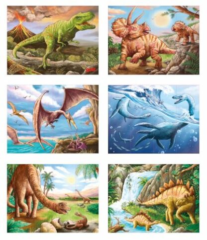 Kostky v dřevěné krabičce – Dinosauři (Goki)