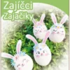 Sada k dekorování 4 ks vajíček - zajíčci